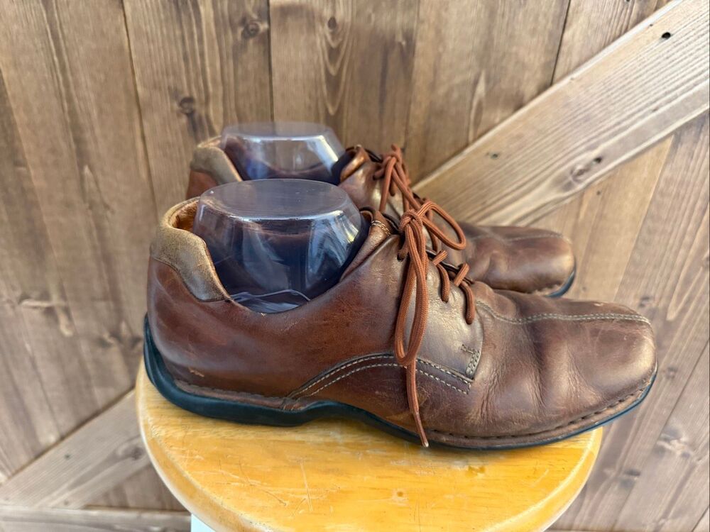Cole Haan Men’s Size 9M Brown Leather Lace Up Oxford Dress Shoes Square Toe